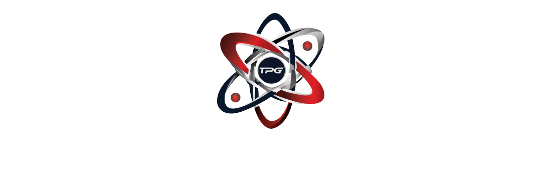 Total Power Generation Logo Vertical White Wordmark White Border